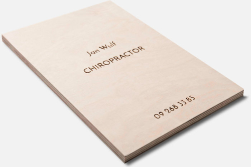 Naambord Scandinavia berkenhout - Hellowood